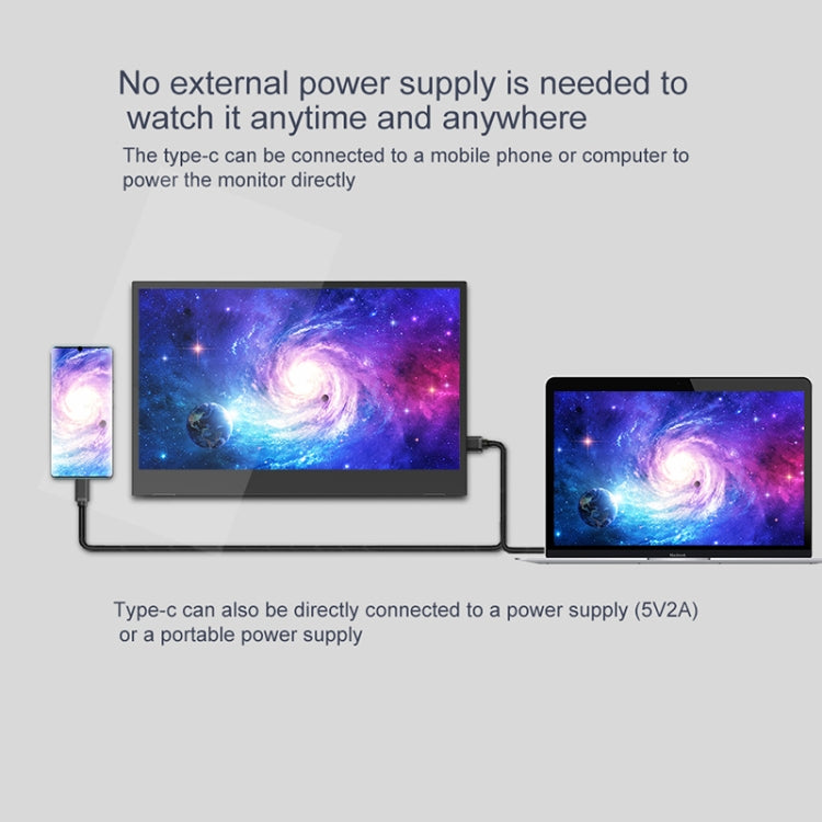 Ecrã Portátil Ultra-fino M8 14 polegadas 1080P HD de Borda Estreita