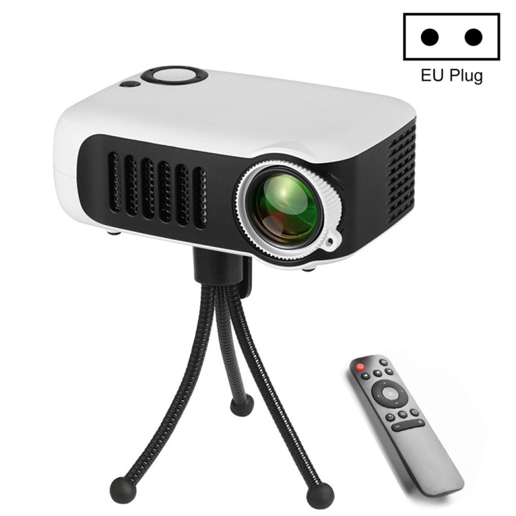 Projetor portátil A2000 800 lúmens LCD para cinema em casa, suporte 1080P, ficha EU