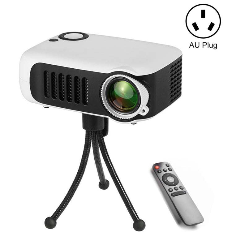 Projetor portátil A2000 800 lúmens LCD para cinema em casa, suporte 1080P, ficha AU