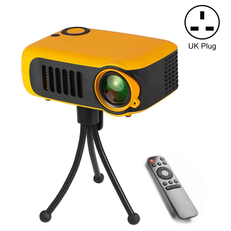 Projetor portátil A2000 800 lúmens LCD para cinema em casa, suporte 1080P, ficha UK