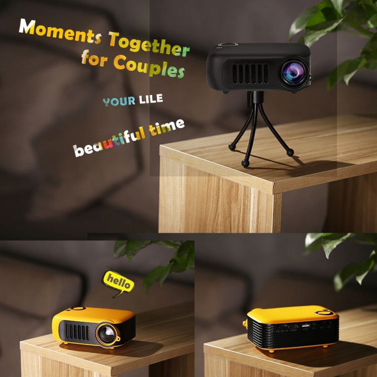 Projetor portátil A2000 800 lúmens LCD para cinema em casa, suporte 1080P, ficha UK