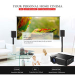 Projetor LED para cinema em casa LY-40 1800 lúmens 1280 x 800 com comando à distância, ficha EU, LY-40 ficha EU