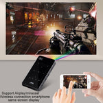 Projetor inteligente portátil P09 4K Ultra HD DLP com comando à distância por infravermelhos, Amlogic S905X 4 núcleos A53 até 1,5GHz Android 6.0, 1GB+8GB, suporte WiFi 2.4G/5G, Bluetooth, cartão TF