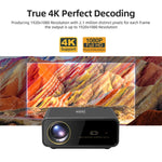 Projetor Digital LED HD 4K Portátil AUN U001 18000 Lumens para Cinema em Casa, Tomada US, Tomada UK, Tomada AU
