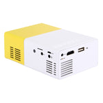 YG-300 0.8-2M 24-60 polegadas 400-600 Lumens Projetor LED HD Cinema em Casa com Cabo Conversor de Vídeo 3 em 1 e Comando à Distância, Tamanho: 12,6 x 8,6 x 4,6 cm, Ficha UE