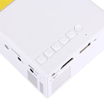 YG-300 0.8-2M 24-60 polegadas 400-600 Lumens Projetor LED HD Cinema em Casa com Cabo Conversor de Vídeo 3 em 1 e Comando à Distância, Tamanho: 12,6 x 8,6 x 4,6 cm, Ficha UE