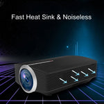 YG510 1200 LUX 800*480 Projetor LED HD Cinema em Casa, Suporta HDMI & VGA & AV & TF & USB, YG510 Preto