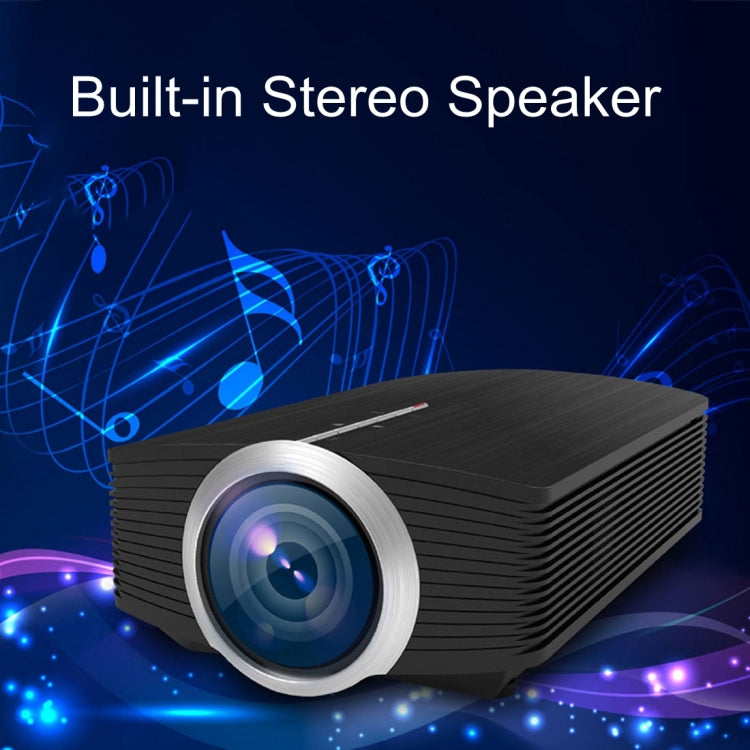 YG510 1200 LUX 800*480 Projetor LED HD Cinema em Casa, Suporta HDMI & VGA & AV & TF & USB, YG510 Preto