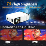 T5 100 ANSI Lumens Projetor Smart LED+LCD com Resolução 1024x600, Suporta HDMI / Cartão SD / 2 x USB / Áudio 3.5mm, Versão de Ecrã Partilhado, Versão de Ecrã Partilhado