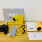 YG300 Projetor LED Mini Portátil para Cinema em Casa 400LM com Comando à Distância, Suporta Interfaces HDMI, AV, SD, USB
