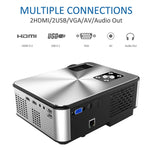 Cheerlux C9 Projetor Smart 1280x720 720P HD, Suporta HDMI x 2 / USB x 2 / VGA / AV, C9 (Preto), C9, C9 (Cinza Preto)