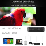 D13 Projetor Mini de Bolso Android 7.1.2 2+16G 854 x 480 4K DLP Smart LED WIFI para Cinema em Casa, Suporta USB / TF / HDMI