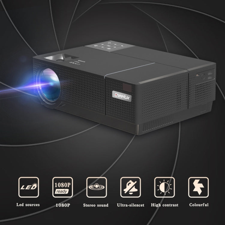 Projetor Inteligente Cheerlux CL770 1920 x 1080P Full HD Android 9.0 1GB+8GB, CL770 (Preto), CL770 (Branco)