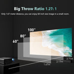 Projetor Mini LED RD825 1280x720 2200LM Home Theater, Suporta HDMI & AV & VGA & USB, Versão para Telemóvel, Versão para Telemóvel