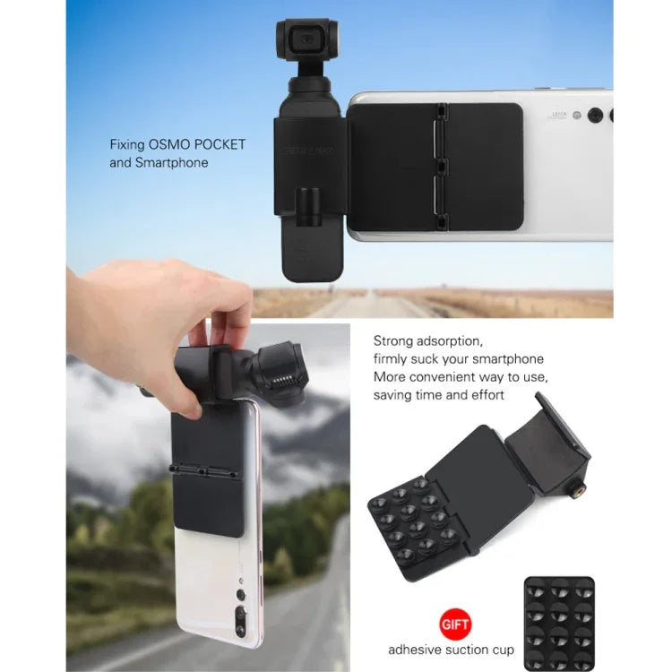 Suporte Dobrável com Ventosa Sunnylife OP-ZJ060 para DJI OSMO Pocket, OP-ZJ060