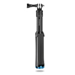 RUIGPRO Tripé Portátil de Mão Monopé Telescópico para Selfie para GoPro, Insta360, DJI e Outras Câmaras de Ação, Preto