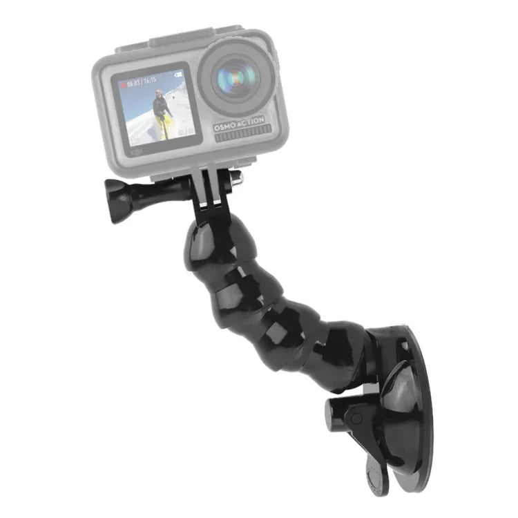 Montagem com Garra Flexível de Ventosa para GoPro, Insta360, DJI e Outras Câmaras de Ação, Garra Flexível