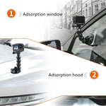 Montagem com Garra Flexível de Ventosa para GoPro, Insta360, DJI e Outras Câmaras de Ação, Garra Flexível