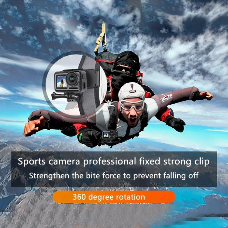 RUIGPRO Suporte de Clipe para Mochila com Rotação de 360 Graus + Suporte para Telemóvel para GoPro, Insta360, DJI e Outras Câmaras de Ação, Rec-Mounts+Clamp