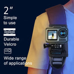 RUIGPRO Suporte de Clipe para Mochila com Parafuso e Fecho de Contato para GoPro, Insta360, DJI e Outras Câmaras de Ação, Clipe com Fecho de Contato