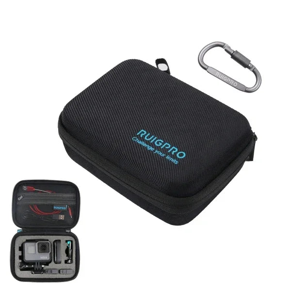 RUIGPRO Estojo Portátil à Prova de Choques e Água para DJI Osmo Action, Tamanho: 17.3cm x 12.3cm x 6.5cm, Pequeno