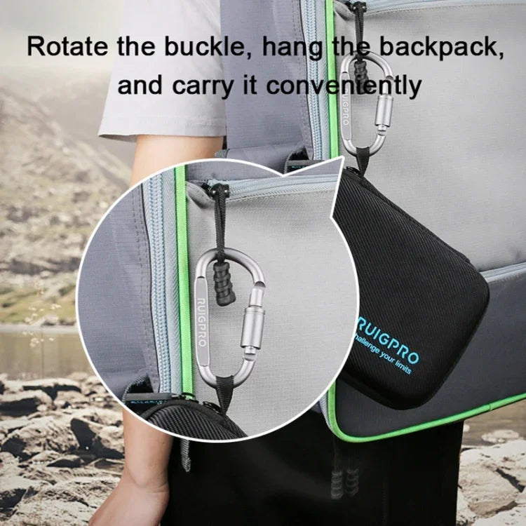 RUIGPRO Estojo Portátil à Prova de Choques e Água para DJI Osmo Action, Tamanho: 33.5cm x 22.7cm x 6.3cm, Grande