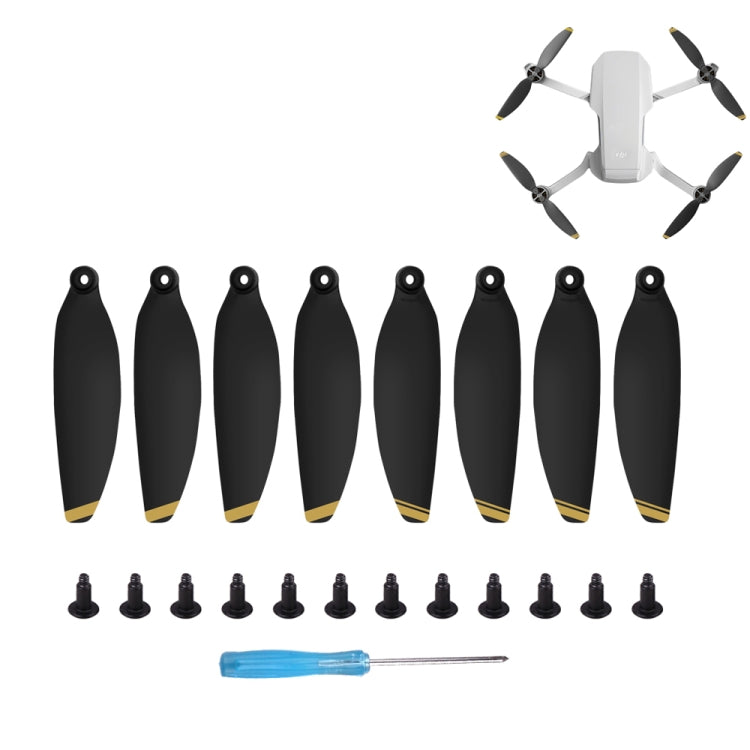 Conjunto de 8 Hélices de Asa de Liberação Rápida de Baixo Ruído Sunnylife 4726F para DJI Mavic Mini 1, Para DJI Mavic Mini 1 Prateado, Para DJI Mavic Mini 1 Dourado