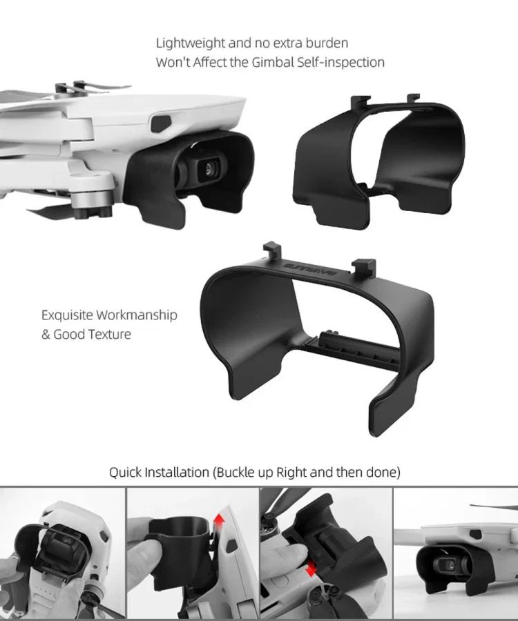 Parasol para Lente de Câmara Sunnylife MM-Q9264 Anti-reflexo para DJI Mavic mini / Mini 4K / DJI Mini 2 SE, Para DJI Mavic mini