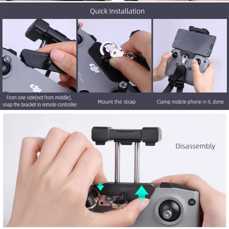 Suporte com Presilha para Pendurar Controlo Remoto Sunnylife AIR2-Q9294 para DJI Mavic Air 2