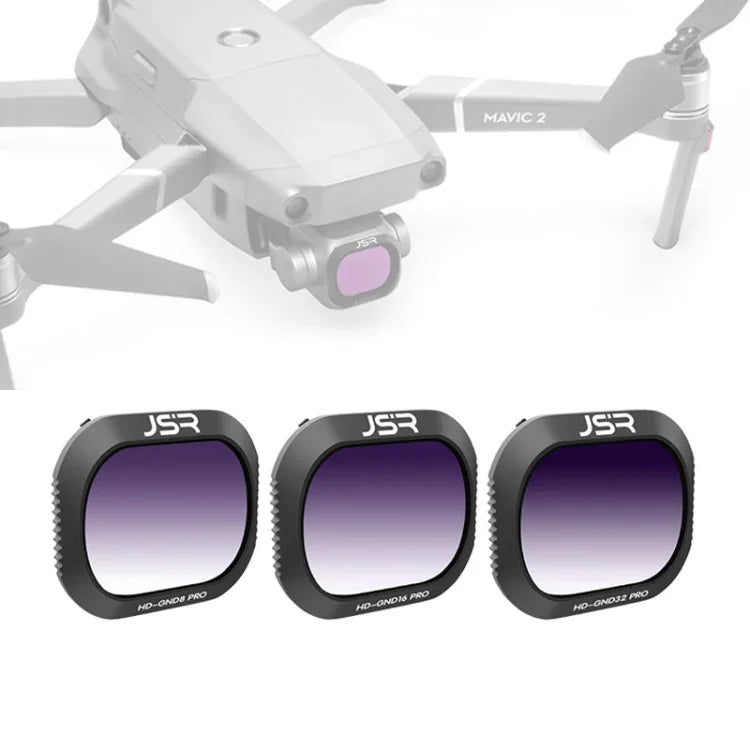 Filtro de Lente Gradiente 3 em 1 GND8+GND16+GND32 para DJI MAVIC 2 Pro, JSR Drone, GND8+GND16+GND32