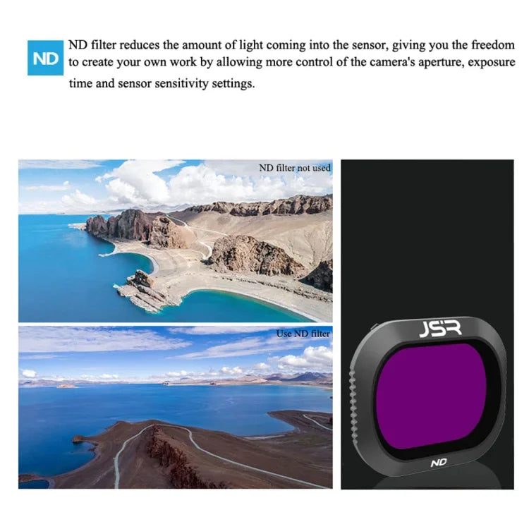 Filtro de Lente ND 4 em 1 ND8+ND16+ND32+ND64 para DJI MAVIC 2 Pro, JSR Drone, ND8+ND16+ND32+ND64