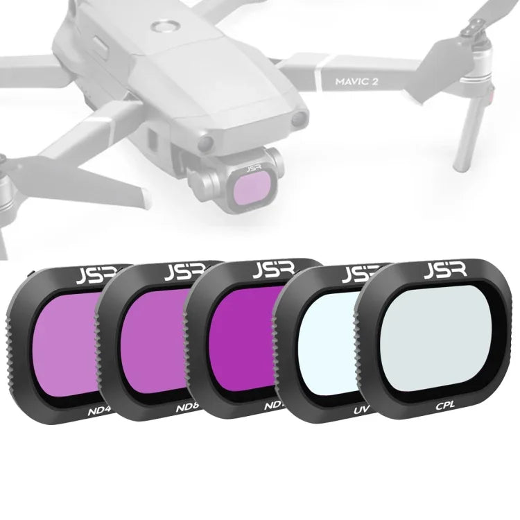 Filtro de Lente 5 em 1 UV+CPL+ND4+ND8+ND16 para DJI MAVIC 2 Pro, JSR Drone, UV+CPL+ND4+ND8+ND16