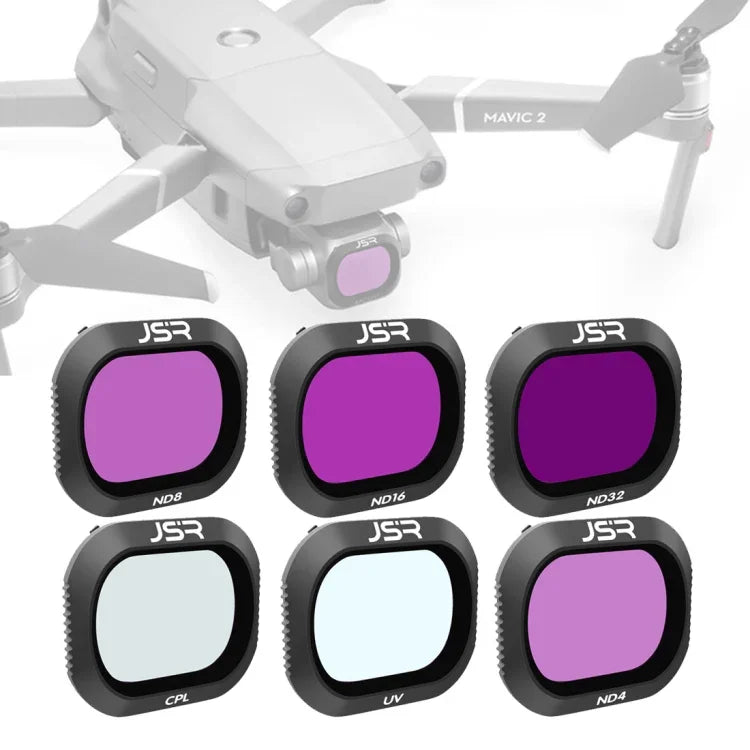 Filtro de Lente 6 em 1 UV+CPL+ND4+ND8+ND16+ND32 para DJI MAVIC 2 Pro, JSR Drone, UV+CPL+ND4+ND8+ND16+ND32
