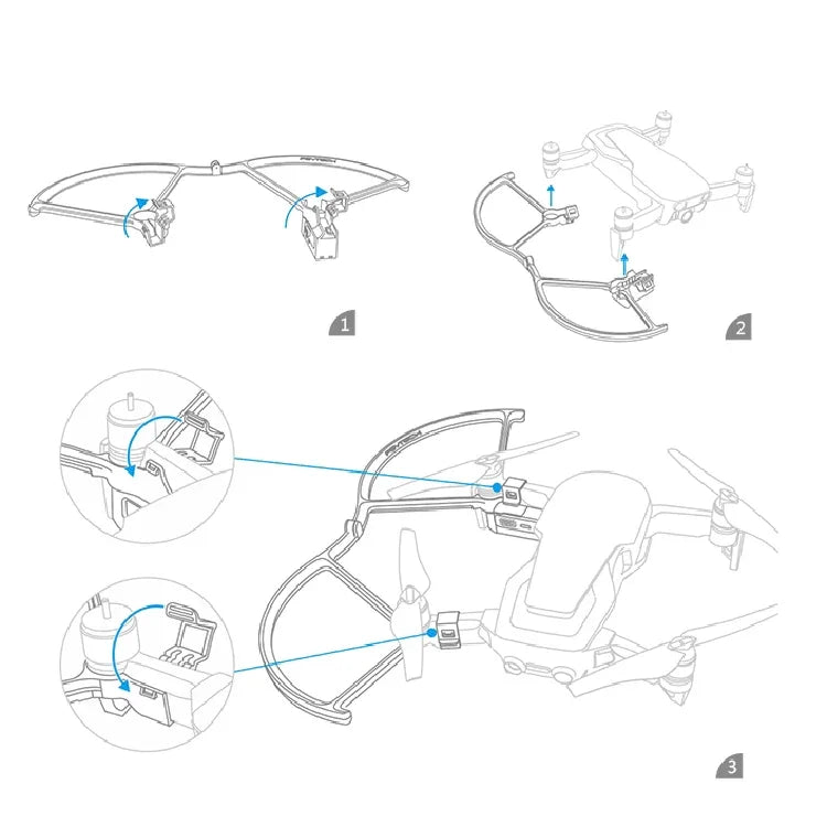 PGYTECH P-UN-034 Protetor de Hélice LED Pintado para DJI Mavic Air, Para DJI Mavic Air