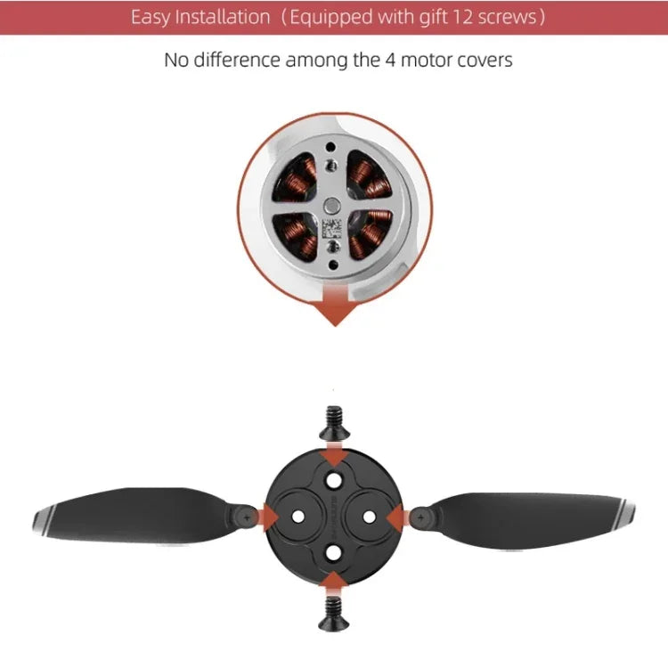 4 PCS Tampa de Proteção Metálica para Motor Sunnylife para DJI Mini 2