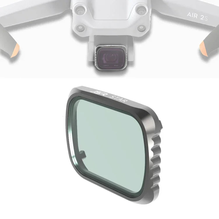 Filtro de Lente JSR KS Efeito STAR para DJI Air 2S, Estrutura de Alumínio, STAR