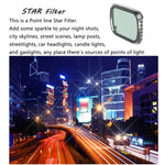 Filtro de Lente JSR KS Efeito STAR para DJI Air 2S, Estrutura de Alumínio, STAR
