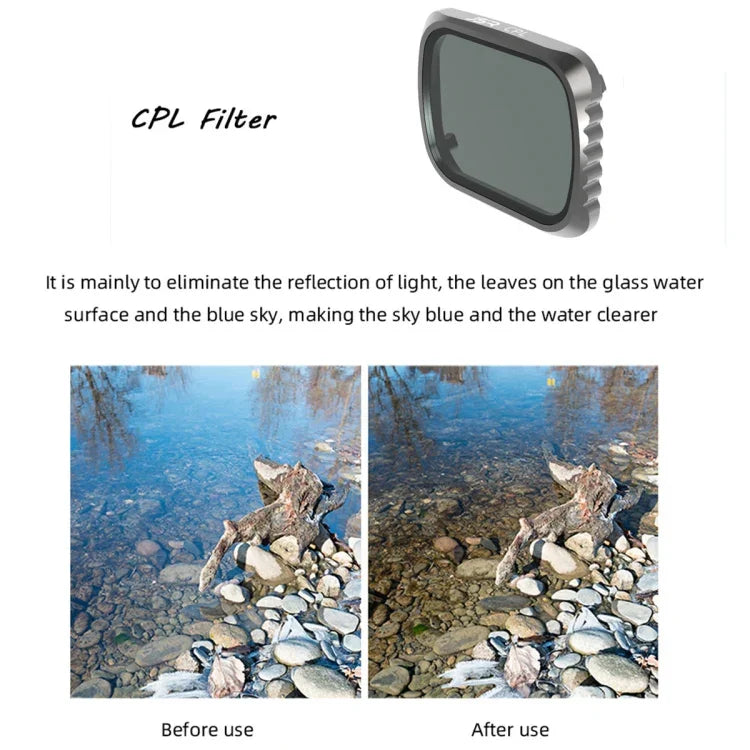 Filtro de Lente JSR KS 8 em 1 UV + CPL + ND8 + ND16 + ND32 + ND64 + STAR + NIGHT para DJI Air 2S, Estrutura de Alumínio, UV + CPL + ND8 + ND16 + ND32 + ND64 + STAR + NIGHT