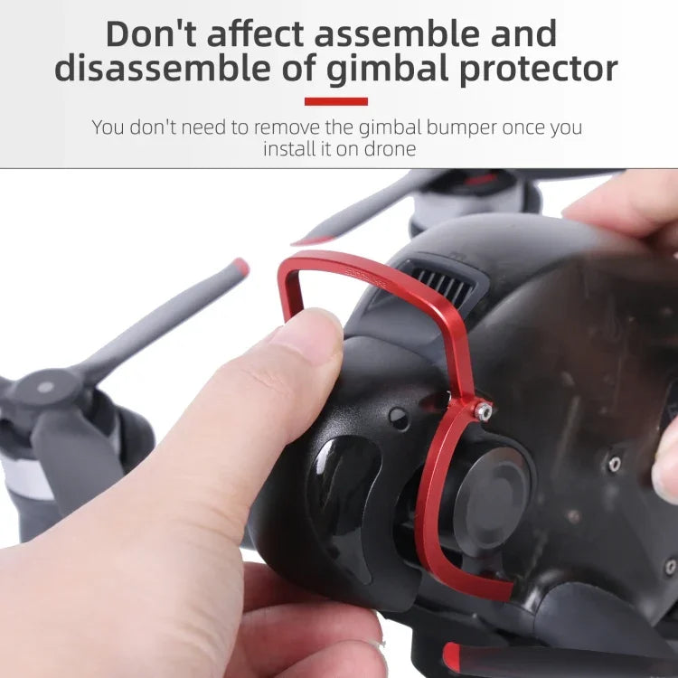 Sunnylife FV-Q9353 Protetor amortecedor anti-colisão em liga de alumínio para gimbal DJI FPV, FV-Q9353