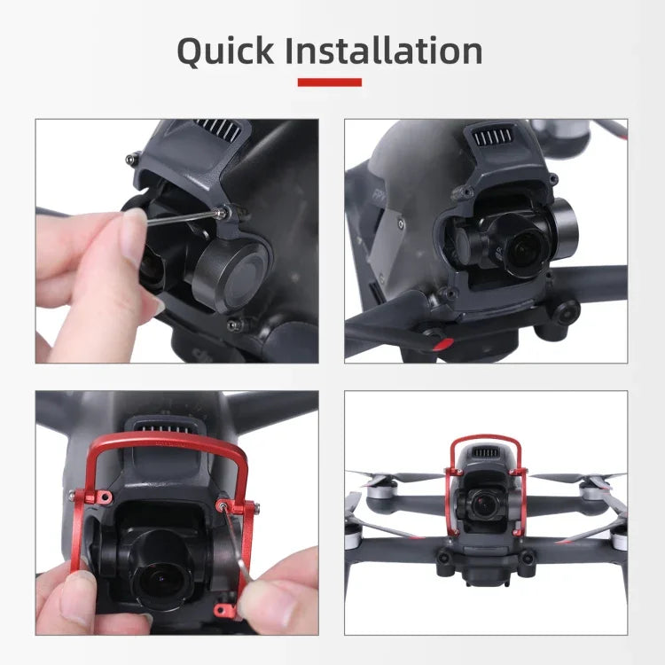 Sunnylife FV-Q9353 Protetor amortecedor anti-colisão em liga de alumínio para gimbal DJI FPV, FV-Q9353