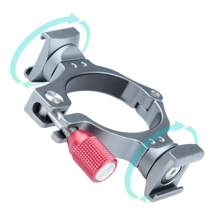Suporte de extensão para estabilizador com adaptador de anel e base dupla cold shoe para DJI OM4 / Osmo Mobile 3, Suporte para DJI OM4