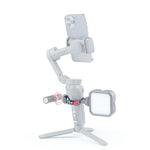 Suporte de extensão para estabilizador com adaptador de anel e base dupla cold shoe para DJI OM4 / Osmo Mobile 3, Suporte para DJI OM4