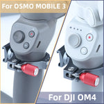 Suporte de extensão para estabilizador com adaptador de anel e base dupla cold shoe para DJI OM4 / Osmo Mobile 3, Suporte para DJI OM4