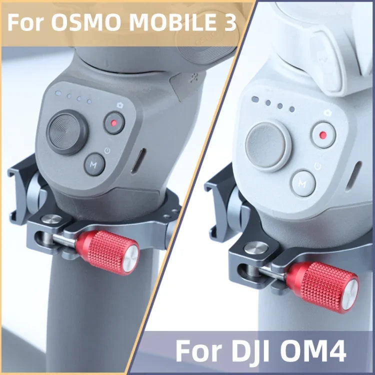 Suporte de extensão para estabilizador com adaptador de anel e base dupla cold shoe para DJI OM4 / Osmo Mobile 3, Suporte para DJI OM4