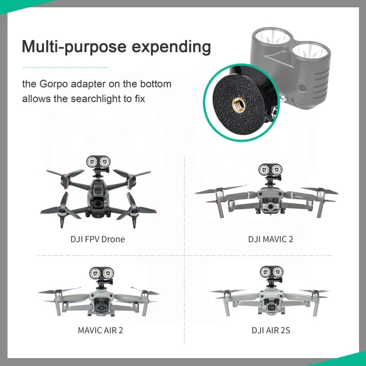 STARTRC Lâmpada de voo noturno coruja, holofote, luz de sinal para DJI Mavic 2 / Air 2S / Mini 2 / Mini / FPV