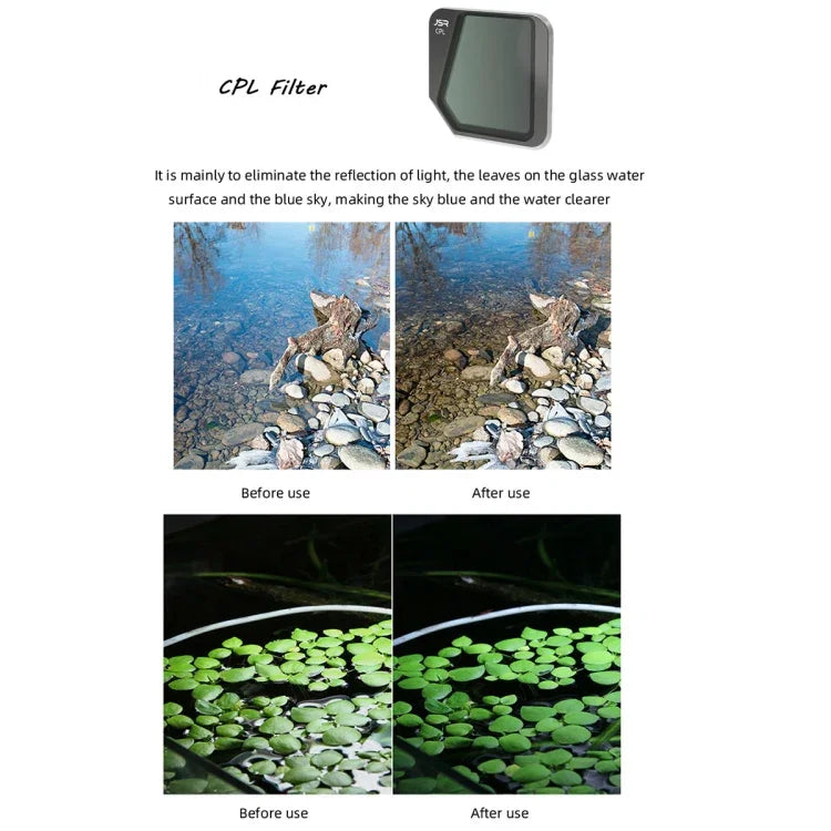 Filtro de Lente JSR Drone 3 em 1 CPL+ND8+ND16 para DJI Mavic 3, CPL+ND8+ND16