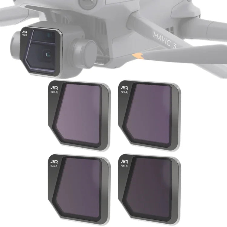 Filtro de Lente JSR Drone 4 em 1 ND8PL+ND16PL+ND32PL+ND64PL para DJI Mavic 3, ND8PL+ND16PL+ND32PL+ND64PL