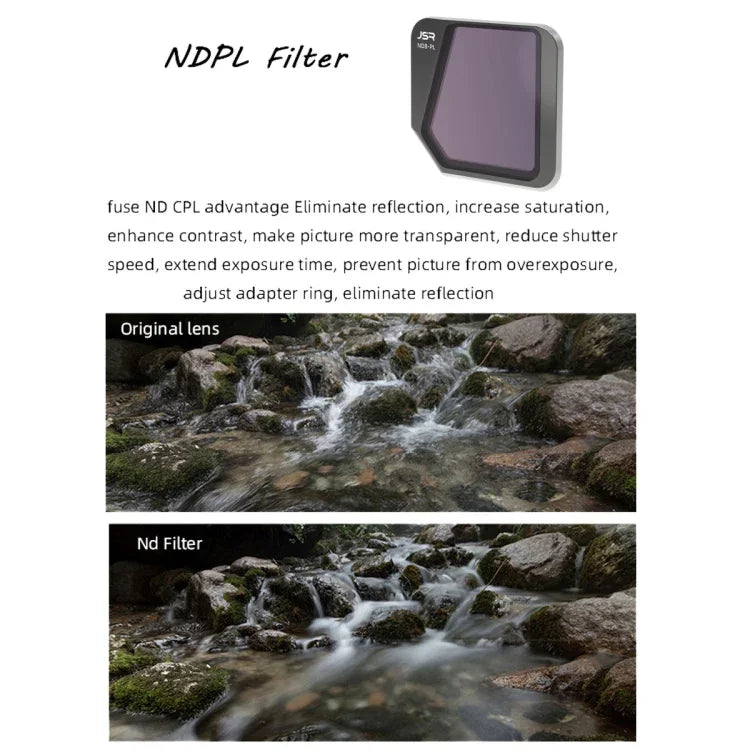 Filtro de Lente JSR Drone 4 em 1 ND8PL+ND16PL+ND32PL+ND64PL para DJI Mavic 3, ND8PL+ND16PL+ND32PL+ND64PL