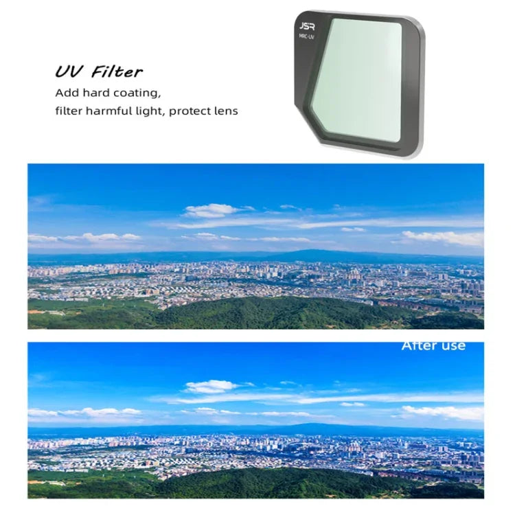 Filtro de Lente JSR Drone 8 em 1 MCUV+CPL+ND16+32+64+1000+STAR+NIGHT para DJI Mavic 3, MCUV+CPL+ND16+32+64+1000+STAR+NIGHT