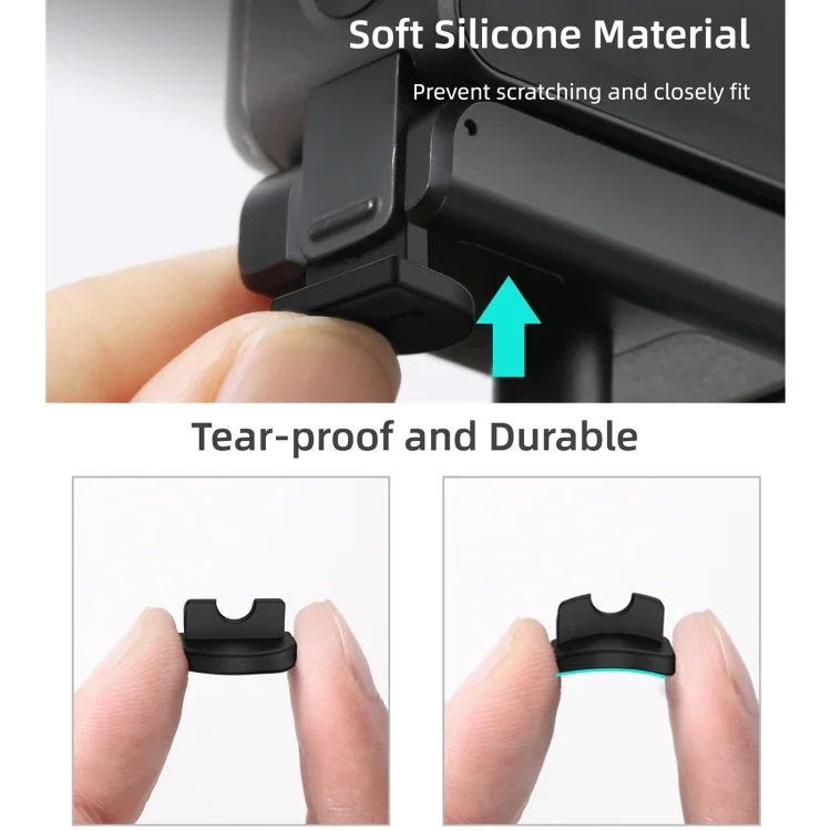 Sunnylife DC339 4 Unidades de Tampão Anti-queda em Silicone para DJI Action 2